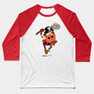 Pizza Pirate - Snack Attack Baseball T-Shirt